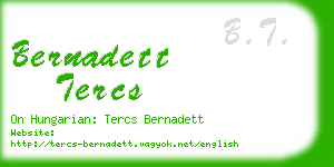 bernadett tercs business card